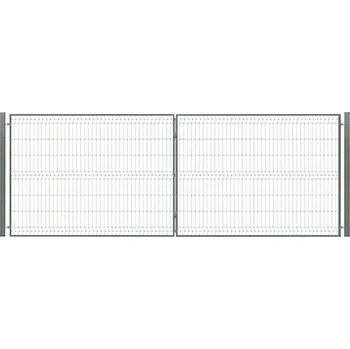 brána Brána POLBRAM 3D 400 x 150 cm dvoukřídlá 7016 antracitová šedá