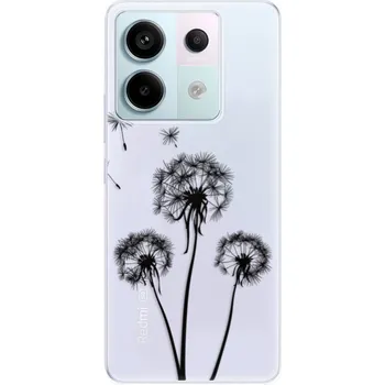 Pouzdro na mobilní telefon Odolné silikonové pouzdro iSaprio - Three Dandelions - black - Xiaomi Redmi Note 13 Pro 5G / Poco X6 5G