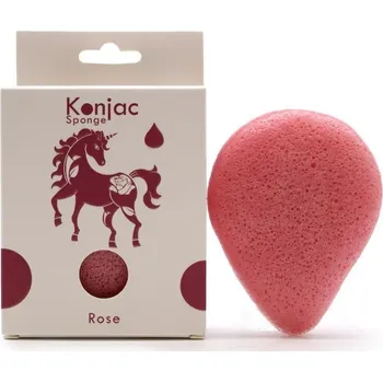 Tělový peeling AWM, Ltd, S3 8AL Japonské Mycí Houby Konjac - Růže - Proti Stárnutí