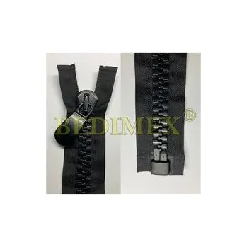 Zip zip dělitelný kostěný 14mm-022 cm aretační jezdec černý