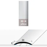 Přechodová lišta 30 mm oblá samolepící E01 stříbrná