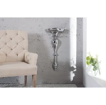 Konzolový stolek Nástěnný konzolový stolek - Barock Scala, 60 cm stříbrný