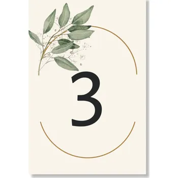 Party nádobí Personal Číslo stolu - Eucalyptus Zvolte množství: od 11 ks do 30 ks