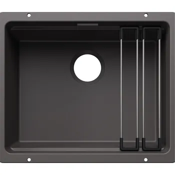 Granitový dřez Kuchyňský dřez Blanco Etagon 500-U Šedá skála, bez příslušenství, s pojezdy 527758