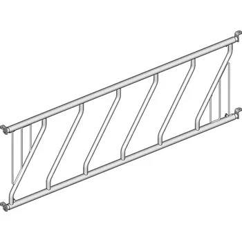 Chov hospodářského zvířete Žlabová zábrana diagonální pro skot 8 míst - délka 4 m