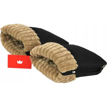 Příslušenství pro přepravu dětí Rukavice minky ZIP černá - béžová