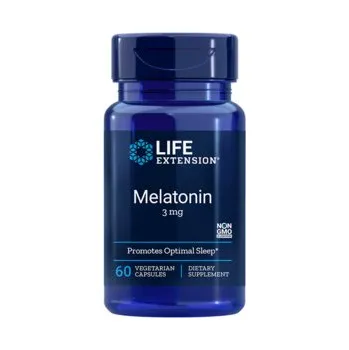 Life Extension Melatonin Doplněk stravy pro podporu spánku 60 ks, kapsle, 3 mg, EXP. 04/2024