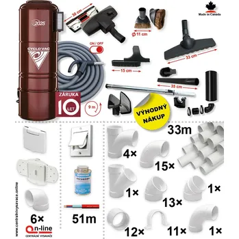 Vysavač Celonerezová konstrukce, určeno do 800 m2. Záruka 10 let