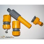 4 kusy sada - Rozstřikovač vody na zahradní hadici, konektor a spojky - 3/4" - 1/2"