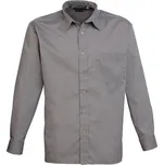 Premier Workwear Pánská košile s dlouhým rukávem PR200 Dark Grey -ca. Pantone 431 38 (15)