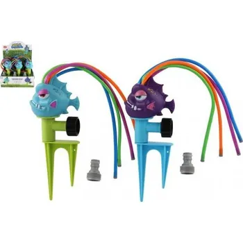 Hopsadlo Teddies Ryba vodní rozprašovač na zahradu plast 24cm 2 barvy 6ks v boxu