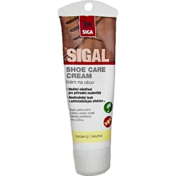 Přípravek pro údržbu obuvi Sigal Krém na obuv s aplikátorem - bezbarvý