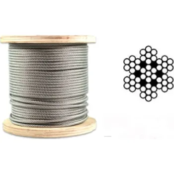 Lano Napínací lanko nerezové 6mm, pletené 7x7 DIN 3055 Nerez A2 - metráž