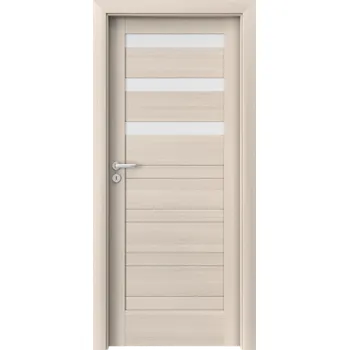 Interiérové dveře Porta Doors Interiérové dveře se zárubněmi Verte Home D3 Dekor: ořech bělený, Šířka - orientace: 90 cm - levé