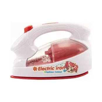 Dětská kuchyňka Žehlička malá plast 12cm na baterie se světlem v krabici 16x17x8cm