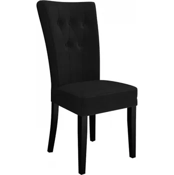 Jídelní židle Čalouněná jídelní židle ST67 + klepadlo, Barva:: černá, Barva: černá, Potah: Magic Velvet 2219 MIRJAN 5903211143236