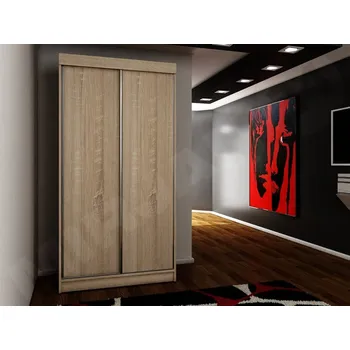 Šatní skříň Sahara 25/100, Osvětlení: osvětlení LED - modré, Barva: dub sonoma MIRJAN 5903211098277