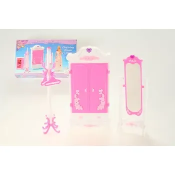 Doplněk pro panenku Glorie Skřín + zrcadlo