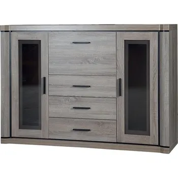 Komoda Vysoká komoda Xavier XV-7, Osvětlení: bez osvětlení, Barva: dub trufel MIRJAN 5902928800302