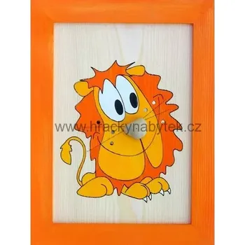 Ručně malovaný dřevěný obrázek Lev 25 x 33 cm