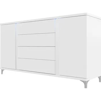 Komoda Komoda Anrok 180 AR04, Barva: bílá / bílý lesk MIRJAN 5902928392364