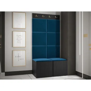 Předsíňová stěna Předsíňová sestava Towiro Slim IV, Barva: černá, Barva látek:: Manila 26 MIRJAN 5903211220982