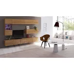 Obývací stěna Bralani IV, Barva: dub zlatý, Osvětlení: osvětlení LED - bílé MIRJAN 5902928229851