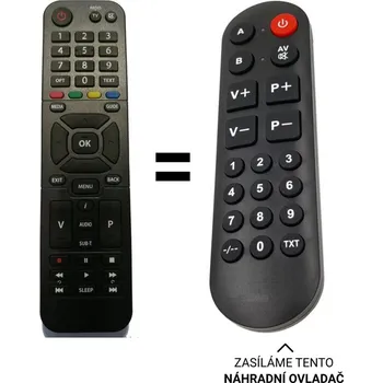 Zircon Air HbbTV náhradní dálkový ovladač pro seniory