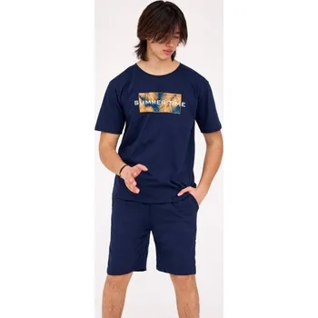Chlapecké pyžamo Chlapecké pyžamo Cornette krátký rukáv 500 Velikost_deti: 182, Vzor: 500045