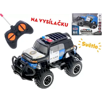 RC model auta Mikro Trading R/C auto terénní policie 14cm 27MHz plná funkce na baterie se světlem assort. 2 barvy