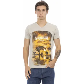 Pánské oblečení Pánské triko 2AT152 Trussardi Action Barva: Hnědá, Velikost: S