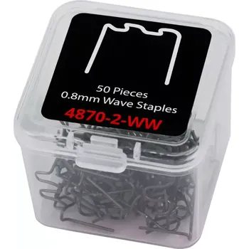 Sponky na opravy za tepla; 50 kusů 0,8 mm vlnovka, Welzh (Welzh Werkzeug)