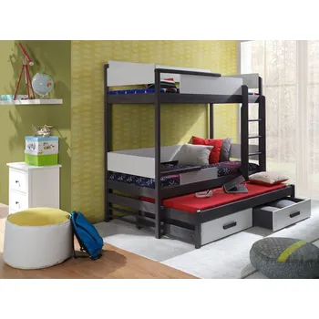 Ložnice Pátrová postel Stagioni 200, Strana: pravá, Barva: grafit + šedá MIRJAN 5903211104138