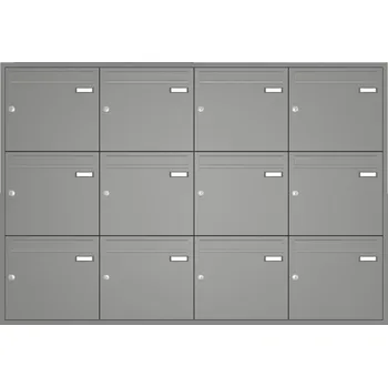 Poštovní schránka Sestava 12 luxusních schránek Max Knobloch - UP110 Barva: Šedý hliník