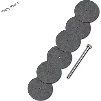 Modelová železnice Řezací kotouče 22 mm se stopkou 6 ks - Donau 1632
