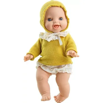 Panenka Realistická panenka Aník ve žlutém oblečku od firmy Paola Reina ze Španělska ( LOS GORDIS 34 cm)
