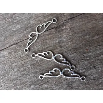 Materiál na výrobu šperku Kovová andělská křídla se dvěma očky