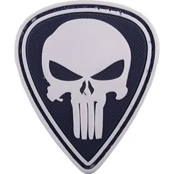 Nášivka WARAGOD Tactical nášivka Punisher, černo-bílá, 5 x 4cm