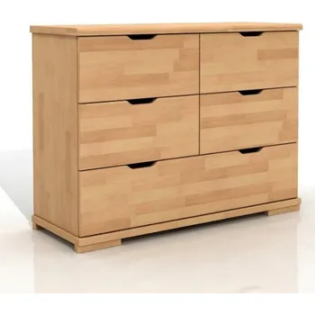 Nábytek ImportWorld Komoda Gertrud 5S, buk masiv (Barva dřeva: Přírodní)