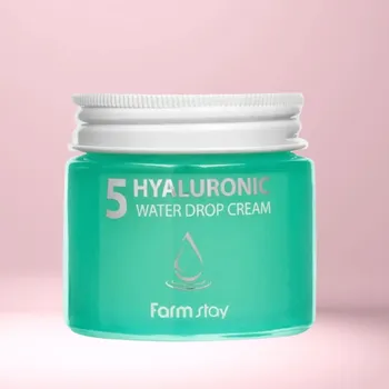 Pleťový krém Farm Stay - Hyaluronic 5 Water Drop Cream - Hydratační krém s kyselinou hyaluronovou - 80ml