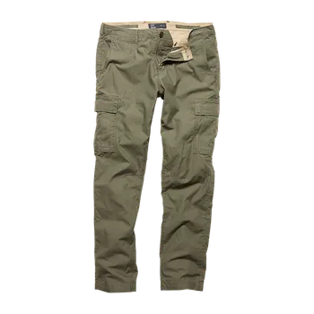 Pánské kalhoty Vintage Industries Kalhoty Mallow, olivová