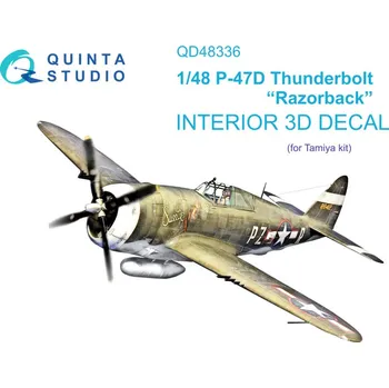 Plastikový model 1/48 P-47D Thunderbolt Razorback 3D-Pr.&col.Inter.