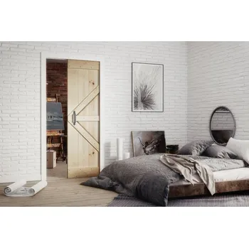 Interiérové dveře Posuvné dveře v kazetě Nora 90, Barva: masívni borovice MIRJAN 5903211100840