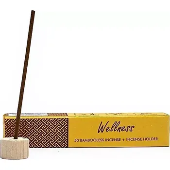 Vůně do bytu Vonné tyčinky 50ks + Stojan | Eukalyptus, kafr a byliny | Wellness (Výhodné balení meditačních vonných tyčinek 50ks včetně stojánku. Ideální pro chvíle meditace, nebo relaxace.)