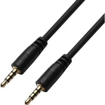 Audio kabel Kabel GoGEN 3,5mm jack, 4 pólový, 0,5m - černý