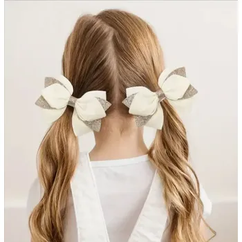 2 kusy velkých sponek s mašličkou (Vlasové doplňky )