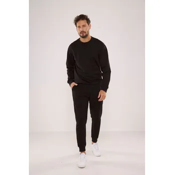 Pánská mikina Mikina De Lafense 728 Just Homewear M-2XL černá XXL