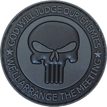 Nášivka WARAGOD Nášivka 3D God Will Judge černá 5cm