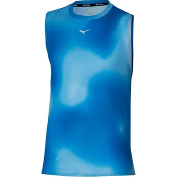 Pánské tričko Pánské sportovní tílko Mizuno Core Graphic Sleeveless / Federal Blue Velikost: XXL