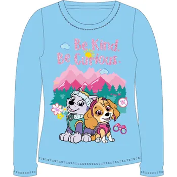 Dívčí tričko dlouhý rukáv Paw Patrol sv.modré 104